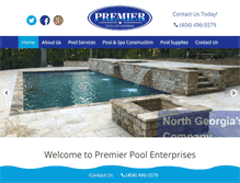 Tablet Screenshot of premierpoolenterprises.com